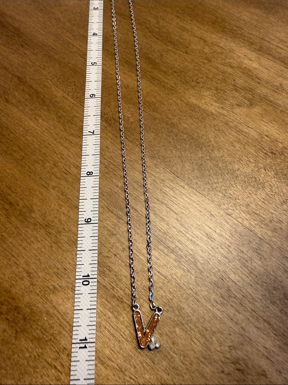 Disney V Initial Necklace